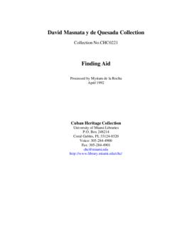 David Masnata y de Quesada Collection
