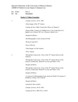Robert M. Levine papers