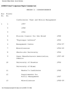 Jean P. Lesperance papers