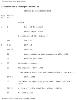 Richard A. Kahn papers