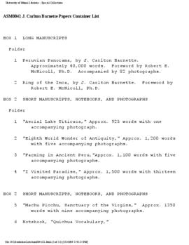 J. Carlton Barnette papers