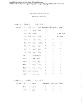 Florida Power & Light Company (FPL) Newspaper Clippings collection